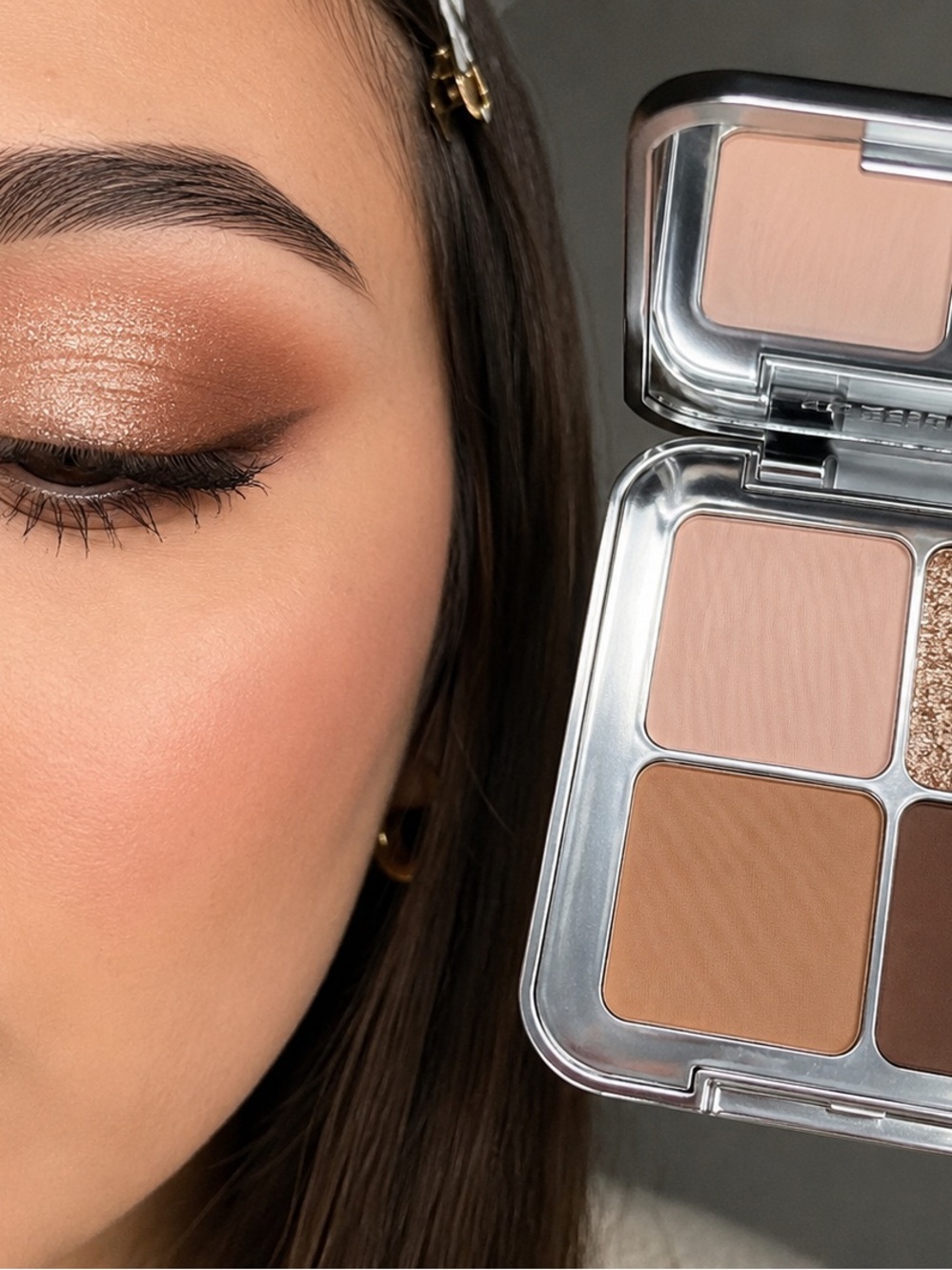 Neutral Warm Matte & Shimmer Eyeshadow Palette — Brown & Tan Tones